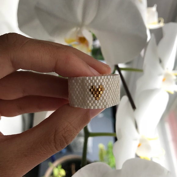 SOLD-Handmade Cross / Heart Ring - Picture 7 of 8